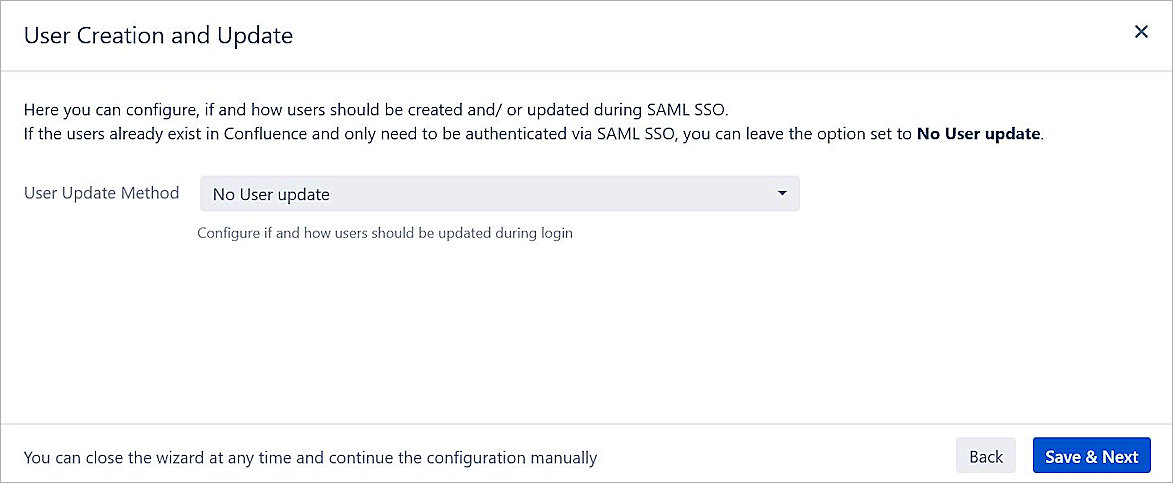 User Creation and Update